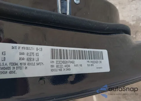 2019 Dodge Charger Sxt Rwd from USA, damaged, VIN 2C3CDXBG2KH704661